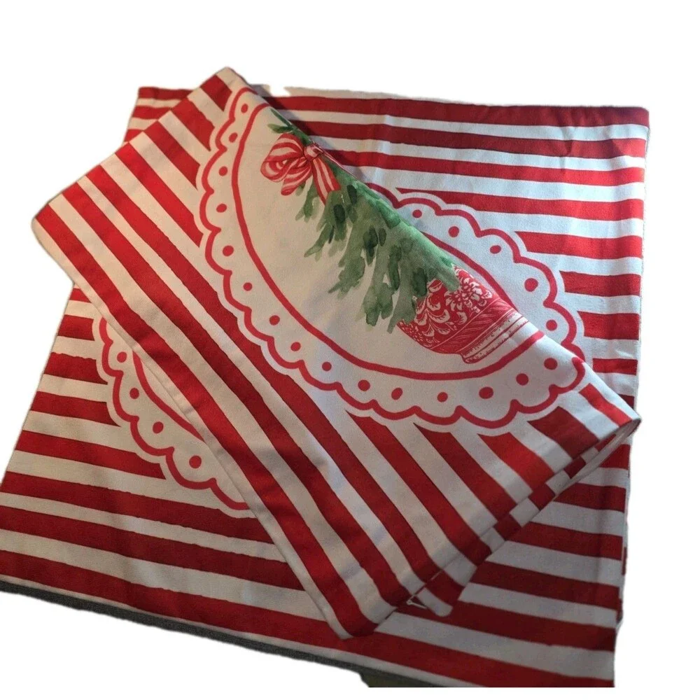 2 Pk Christmas Chinoiserie Tree Gifts Pillow Covers 18x18, Christmas Tree
